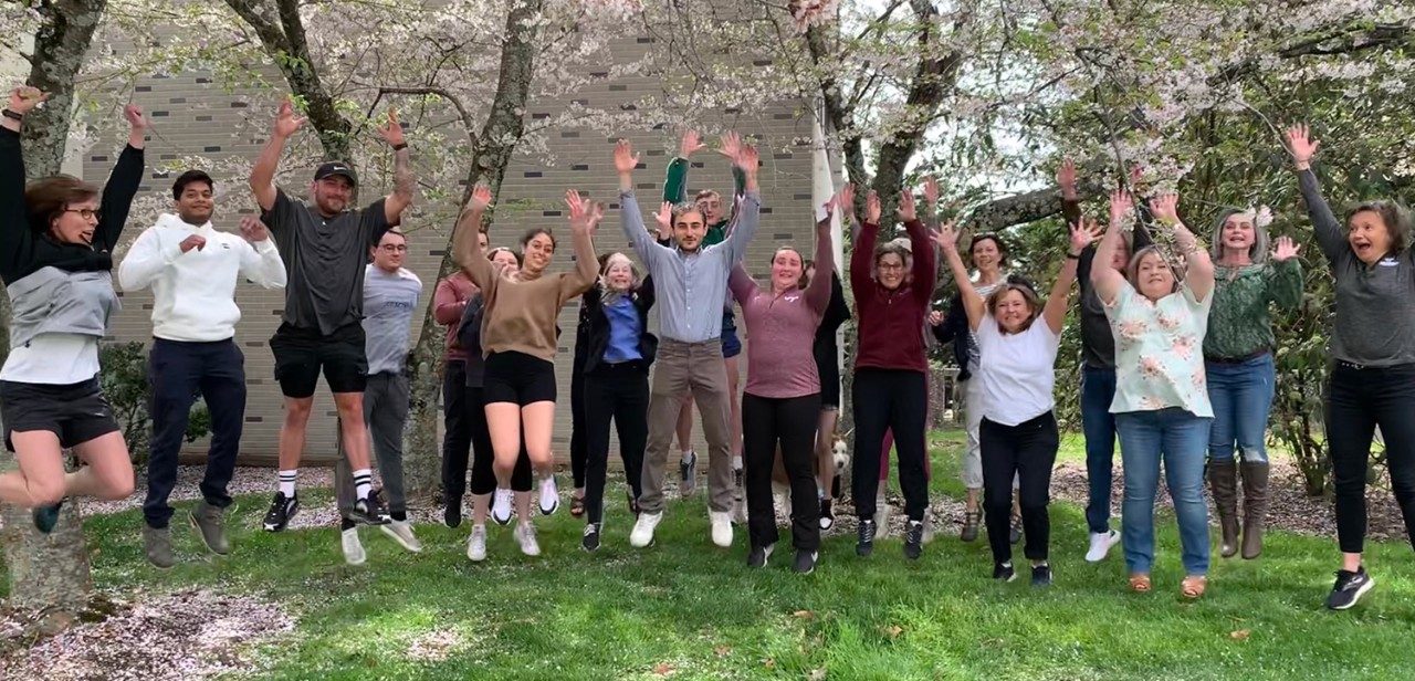 To celebrate World Day of Physical Activity, faculty, staff, and students enjoyed a beautiful spring day by doing some planks and jumping jacks!