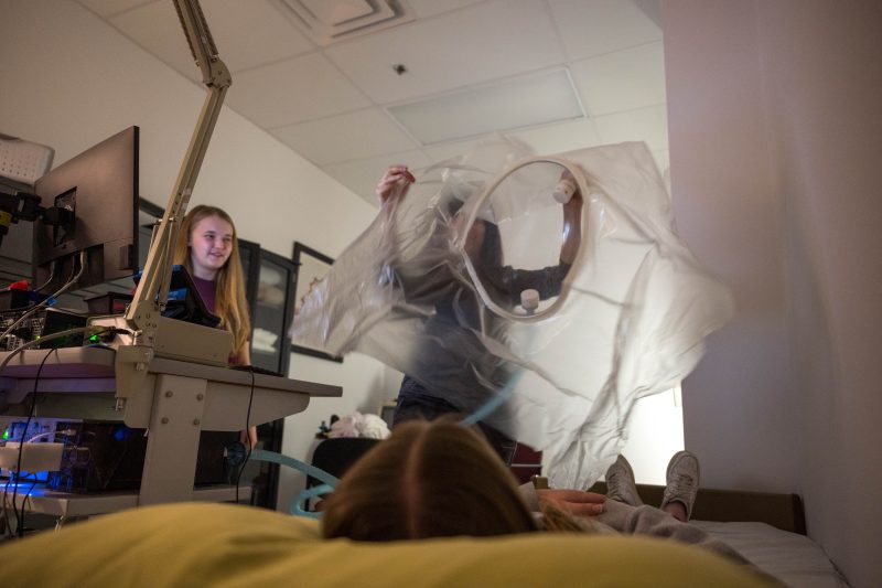 Students in a hospital room