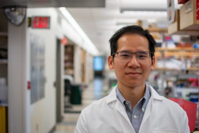 Cancer researcher and a magazine cover